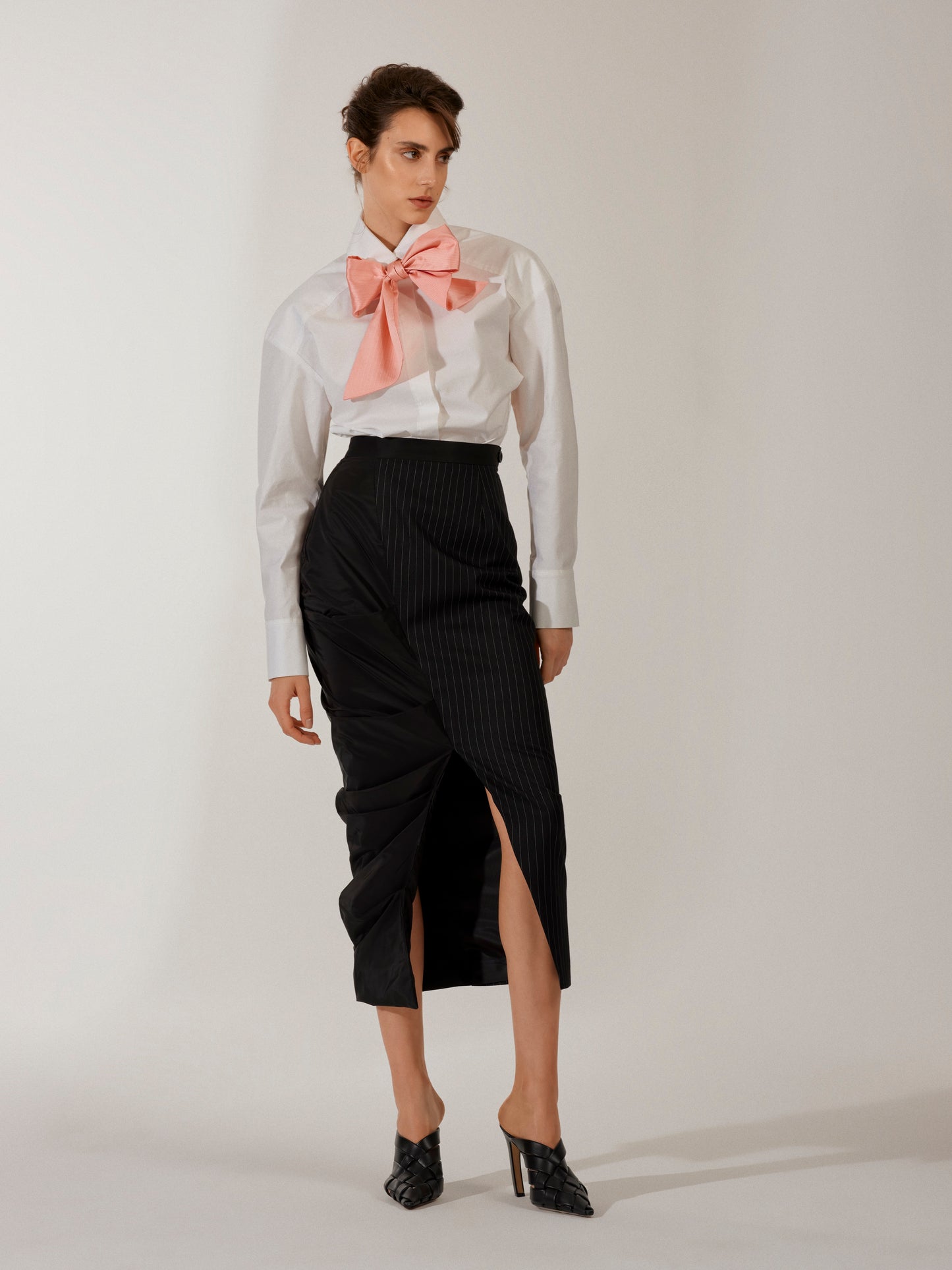 Mid-calf pencil skirt