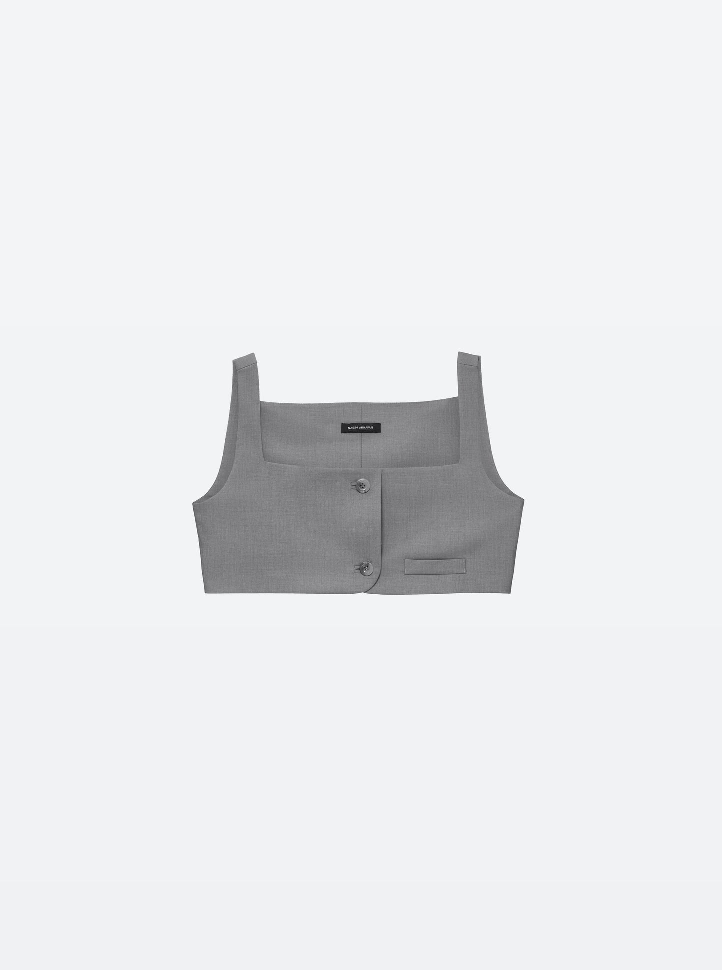 Cropped square vest