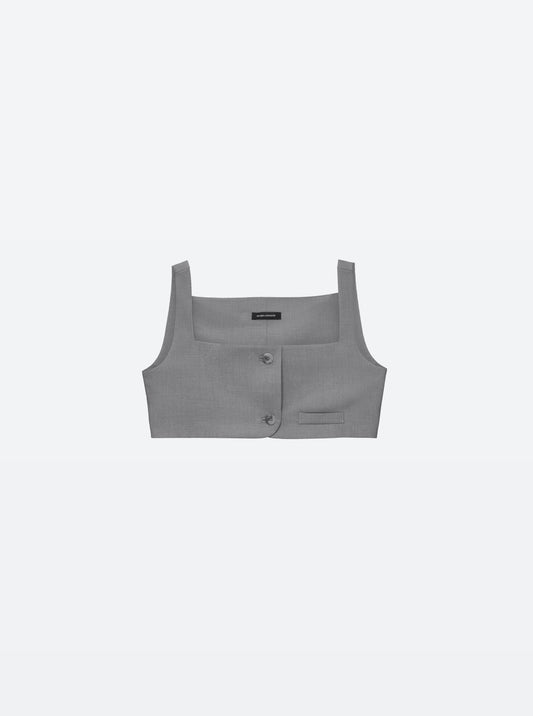 Cropped square vest