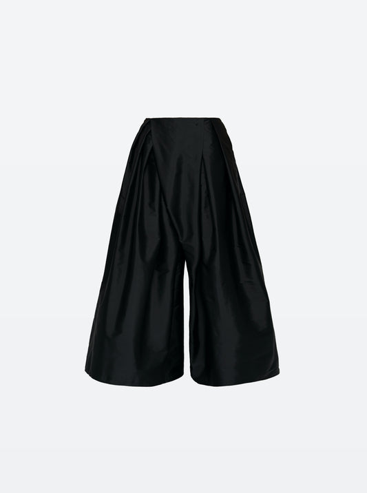 Pleated asymmetrical pants